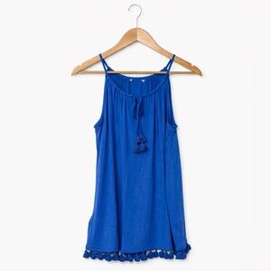 Tommy Bahama Sealight Tassel Halter Top in Blue
